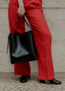 Noa Black Leather Tote