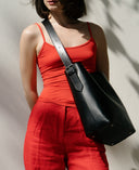 Noa Black Leather Tote