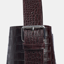 Noa Medium- Burgundy Croco Leather Tote