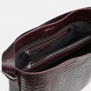 Noa Medium- Burgundy Croco Leather Tote