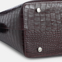 Noa Medium- Burgundy Croco Leather Tote