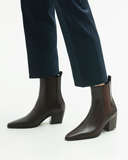 Margot Rich Brown Leather Ankle Boots