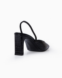 Nina Black Croco Slingback