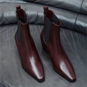 Margot Burgundy Leather Ankle Boots