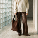 Noa Deep Brown Leather Tote