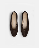 Zoe Deep Brown Suede Leather Ballerinas
