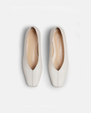Zoe Vanilla Leather Ballerinas