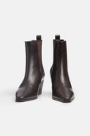 Margot Rich Brown Leather Ankle Boots
