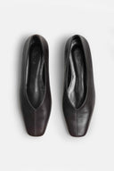 Zoe Black Leather Ballerinas