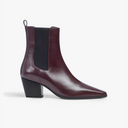 Margot Burgundy Leather Ankle Boots