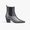 Margot Silver Leather Ankle Boots