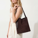 Noa Deep Brown Leather Tote