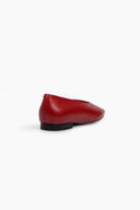 Zoe Red Leather Ballerina