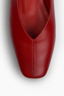 Zoe Red Leather Ballerina