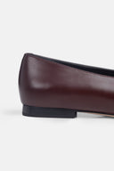 Zoe Burgundy Leather Ballerinas