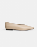 Zoe Beige Leather Ballerina