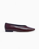Zoe Burgundy Leather Ballerinas