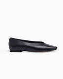 Zoe Black Leather Ballerinas