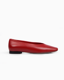 Zoe Red Leather Ballerina