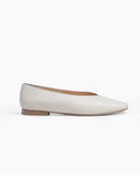 Zoe Vanilla Leather Ballerinas